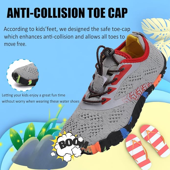 Kids Trail Running Water Shoes - Quick Dry, Non-Slip Outdoor Shoes for Boys and Girls