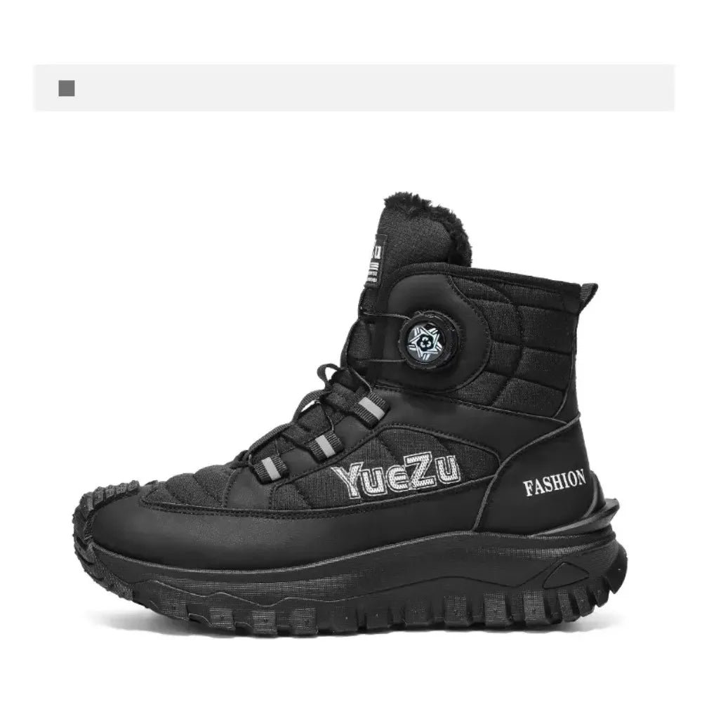 Men's Winter Swivel Buckle Waterproof Snow Boots