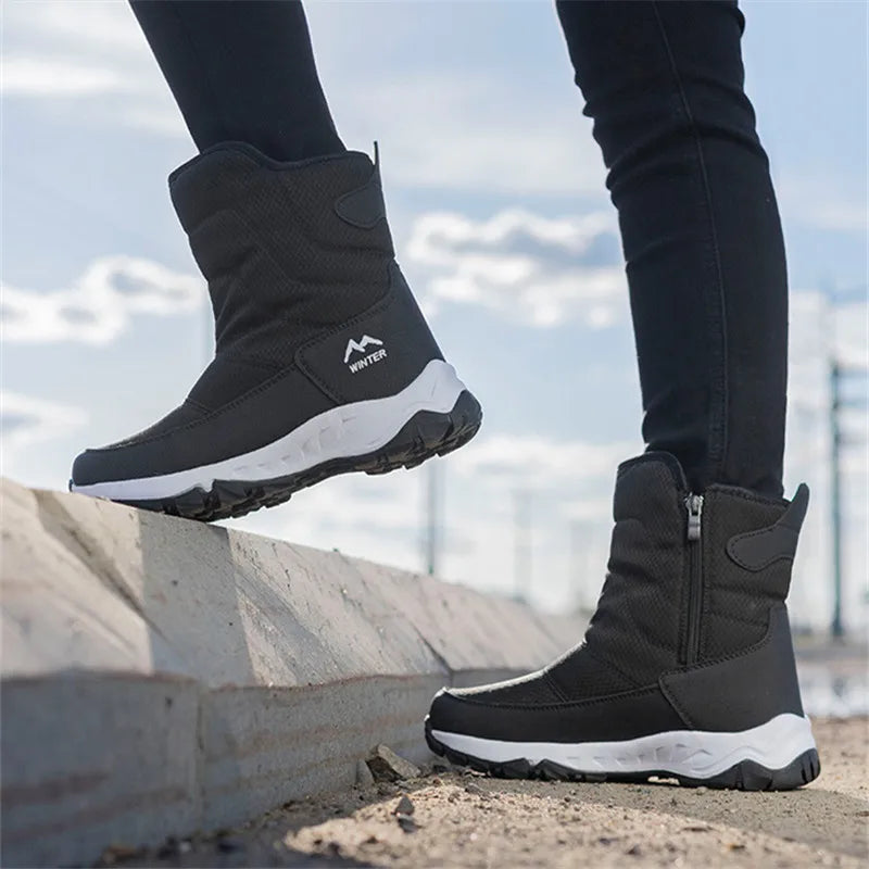 Unisex Winter Snow Boots – Warm Plush Lined Ankle Boots