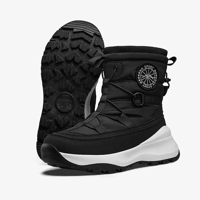 Men’s Waterproof Winter Snow Boots Warm Plush Anti-Slip Outdoor Boot