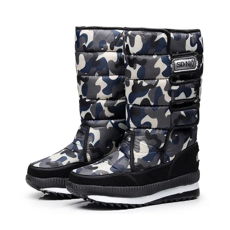 Women’s Winter Snow Boots – Thick Plush Warm Fur Mid-Calf Boots