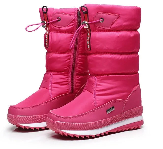 Women’s Winter Snow Boots – Thick Plush Warm Fur Mid-Calf Boots