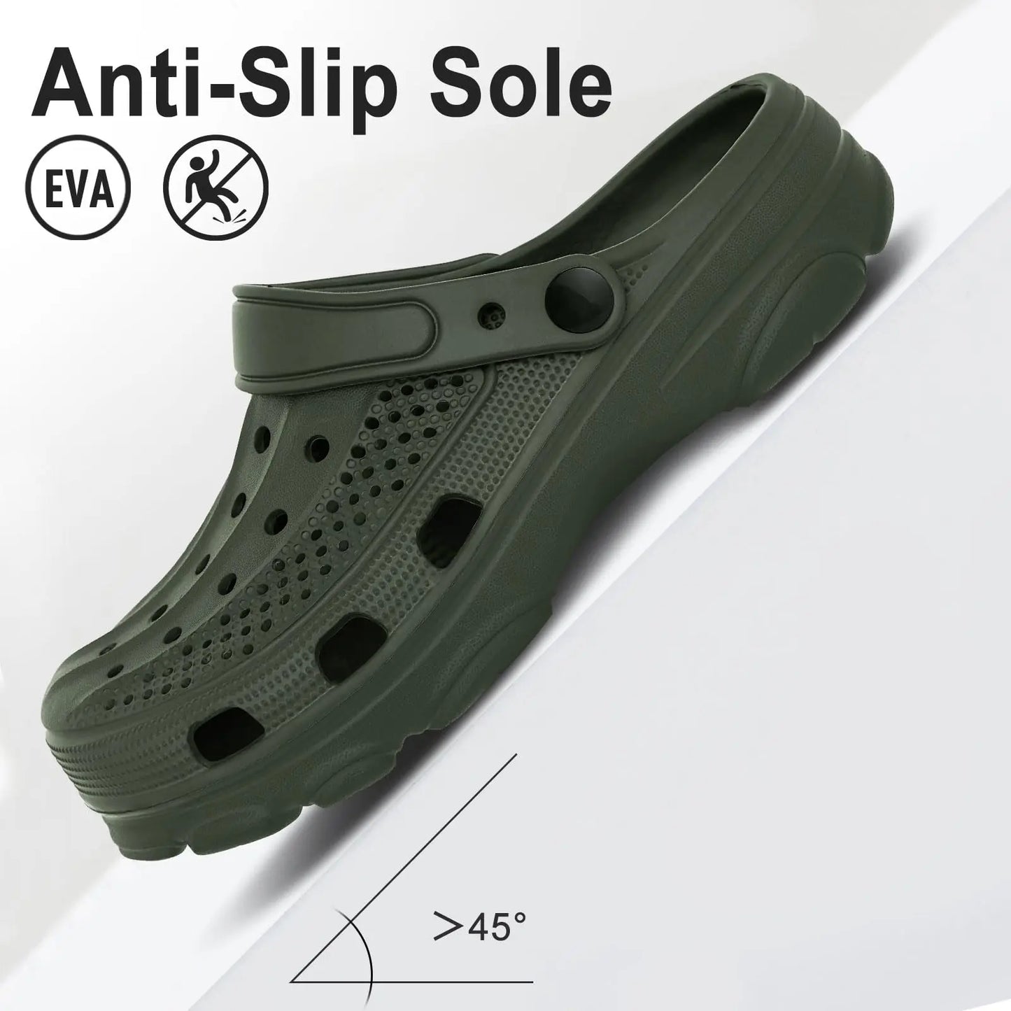 Men’s EVA Clogs Sandals – Breathable Non-Slip Indoor Outdoor Garden Shoes