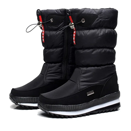 Women’s Winter Snow Boots – Thick Plush Warm Fur Mid-Calf Boots