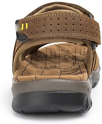 Men's Genuine Leather Sandals – Casual Summer Comfort Beach Slides