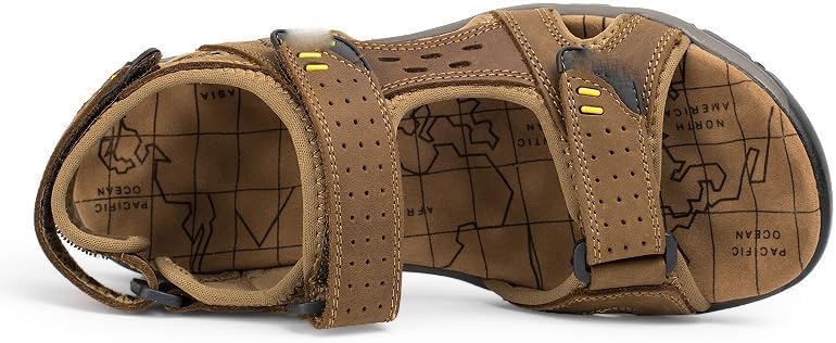 Men's Genuine Leather Sandals – Casual Summer Comfort Beach Slides