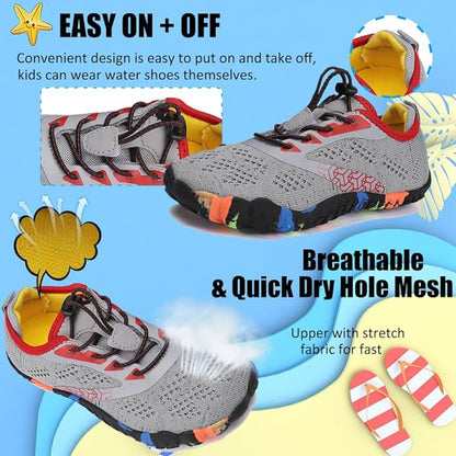 Kids Trail Running Water Shoes - Quick Dry, Non-Slip Outdoor Shoes for Boys and Girls