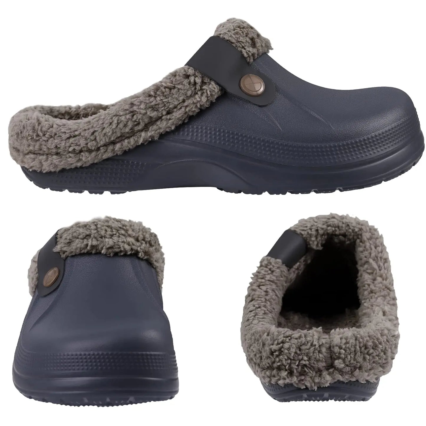 Faux Fur Non-Slip Clogs – Warm & Comfortable Indoor/Outdoor Footwear
