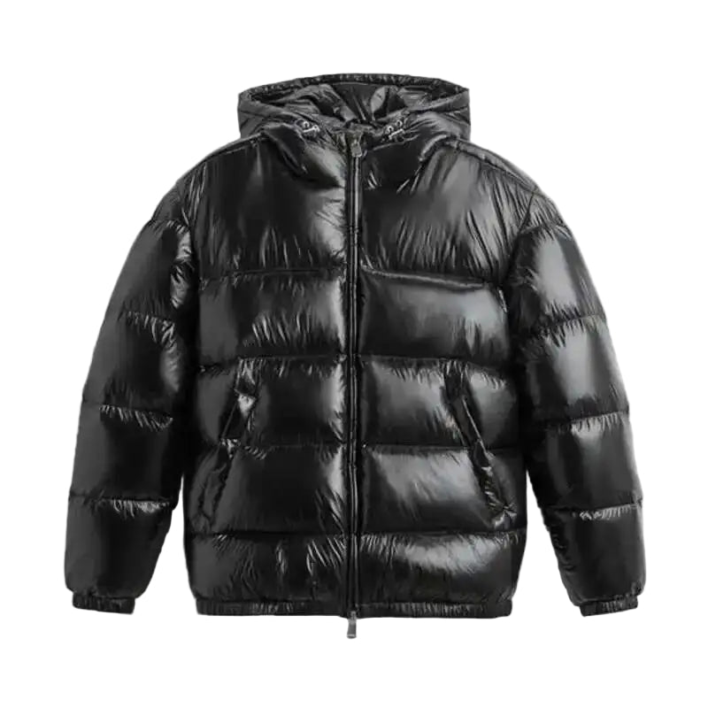 Men's Puffer Jacket with Hood | Padded Winter Jacket with Zipper