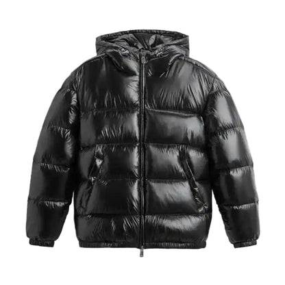 Men's Puffer Jacket with Hood | Padded Winter Jacket with Zipper