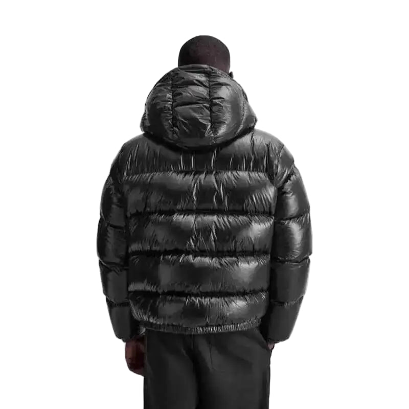 Men's Puffer Jacket with Hood | Padded Winter Jacket with Zipper