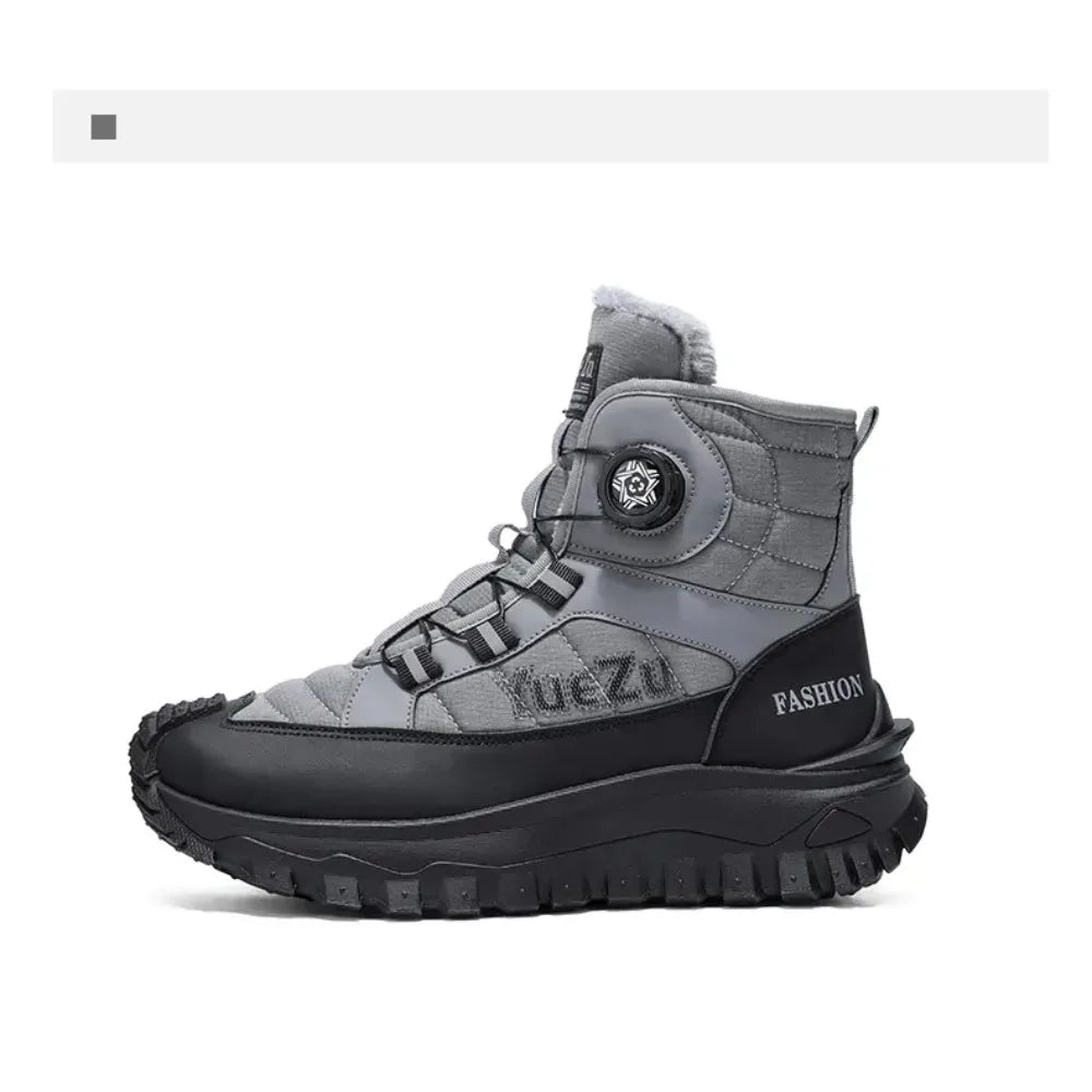 Men's Winter Swivel Buckle Waterproof Snow Boots