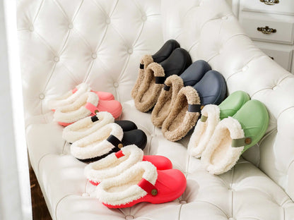 Faux Fur Non-Slip Clogs – Warm & Comfortable Indoor/Outdoor Footwear