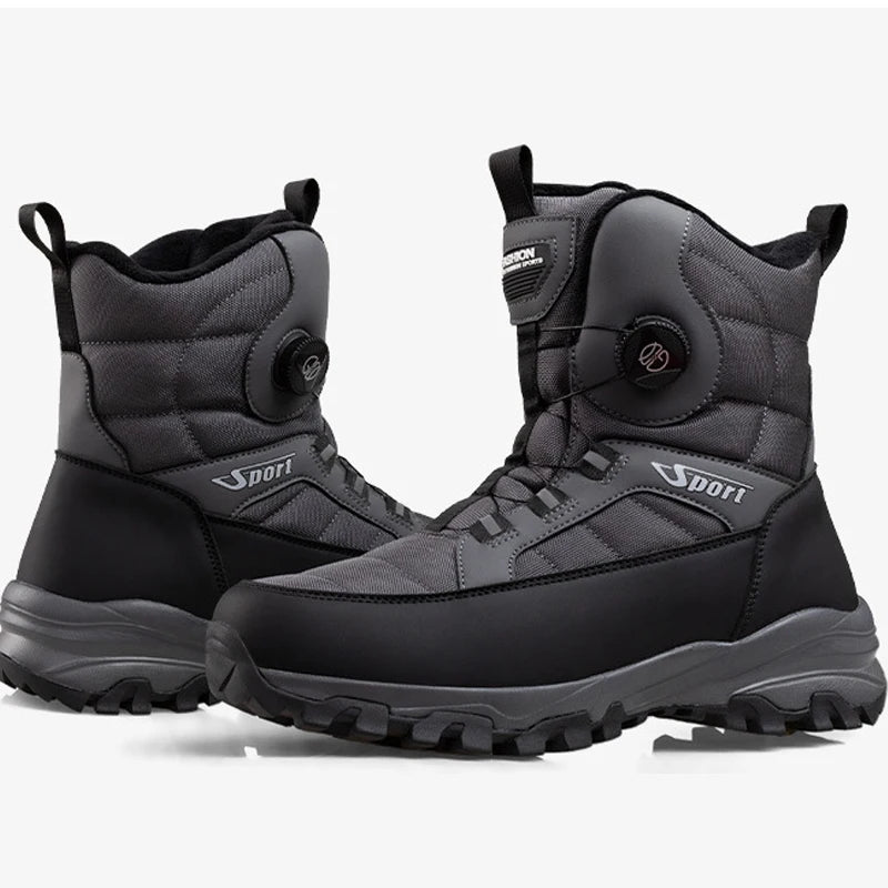 Men’s Winter Snow Boots – Warm Plush, Waterproof, Anti-Slip Outdoor Winter Shoes