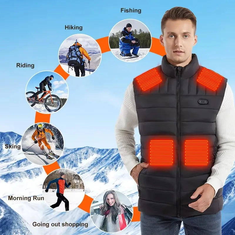 Heated Vest – USB Waterproof Thermal Body Warmer, Unisex