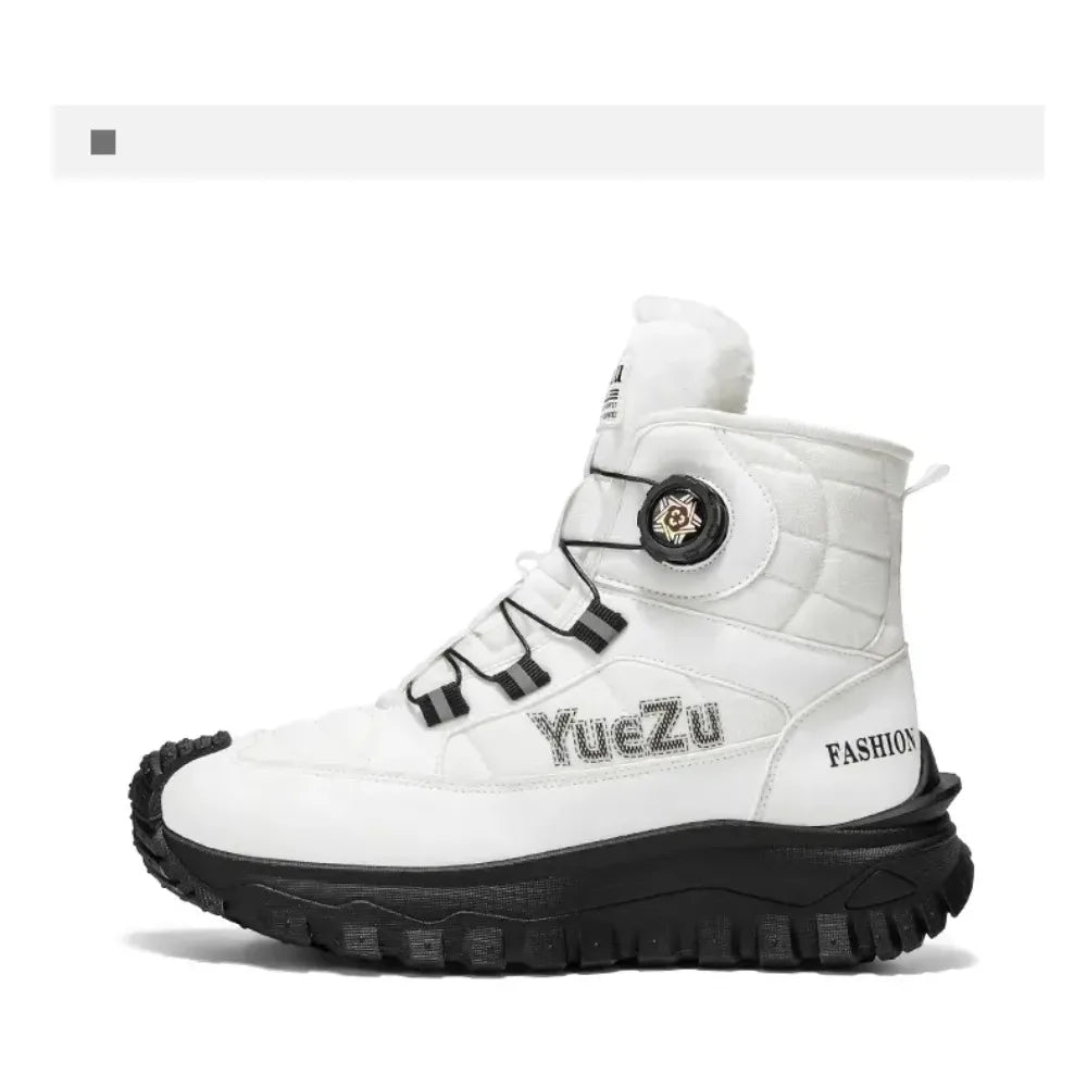 Men's Winter Swivel Buckle Waterproof Snow Boots