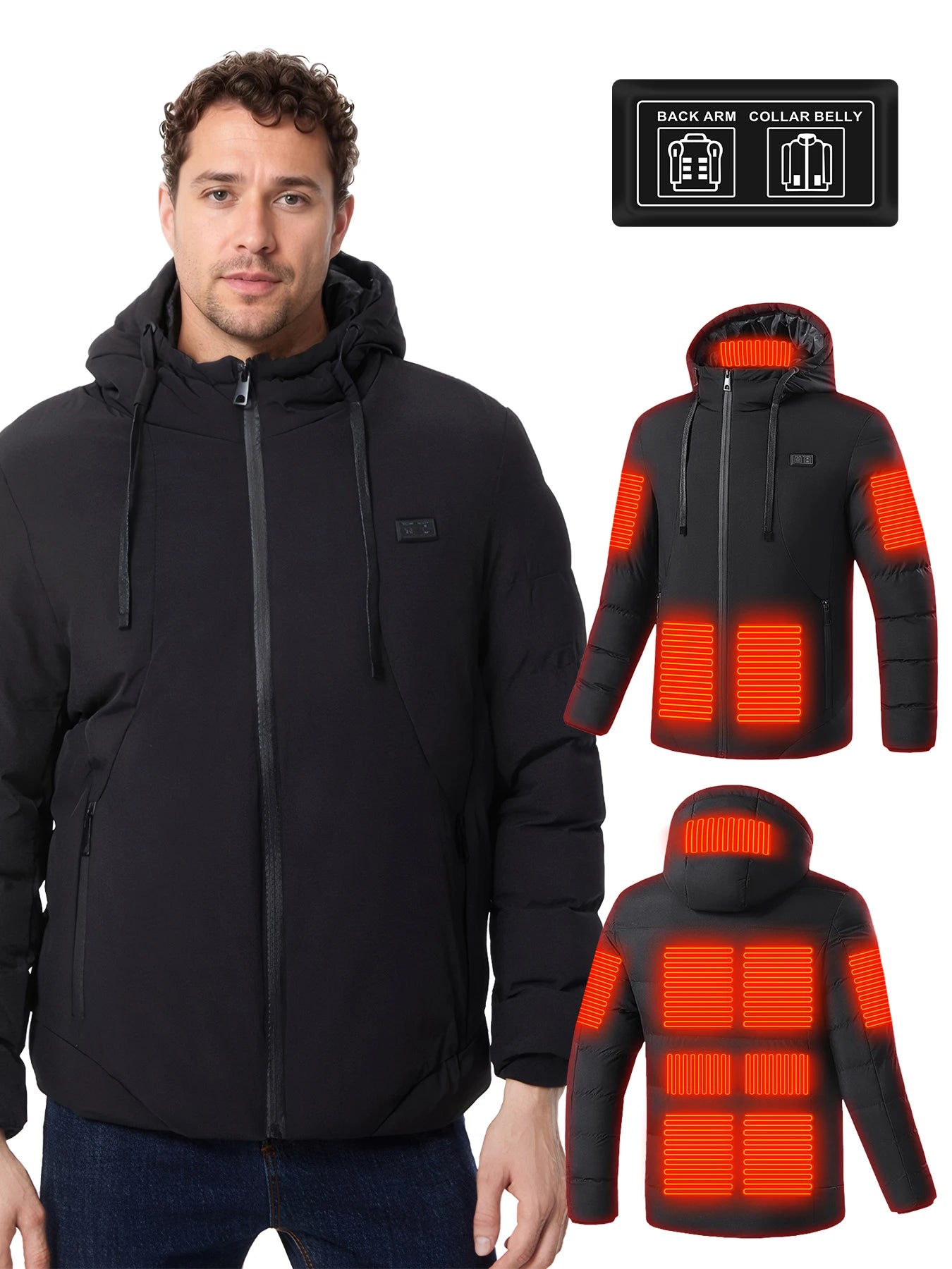 Heated Jacket – USB Electric Winter Jacket for Men & Women