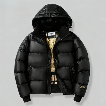 Men’s Winter Hooded Puffer Jacket – Thick Warm Casual Parka