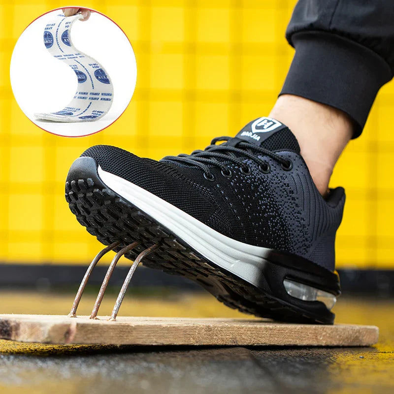 Unisex Steel Toe Safety Work Shoes Anti-Puncture