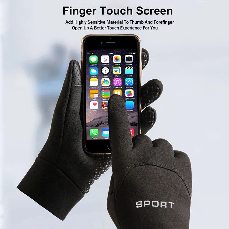 Winter Touchscreen Gloves – Windproof, Cold-Proof Gloves for Men & Women,