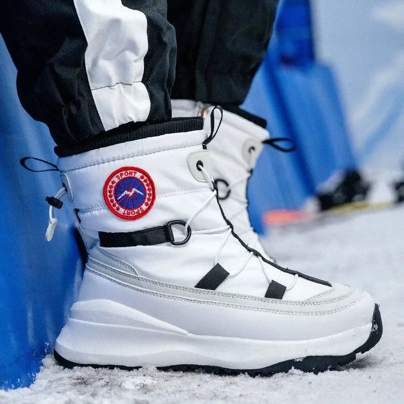 Men’s Waterproof Winter Snow Boots Warm Plush Anti-Slip Outdoor Boot