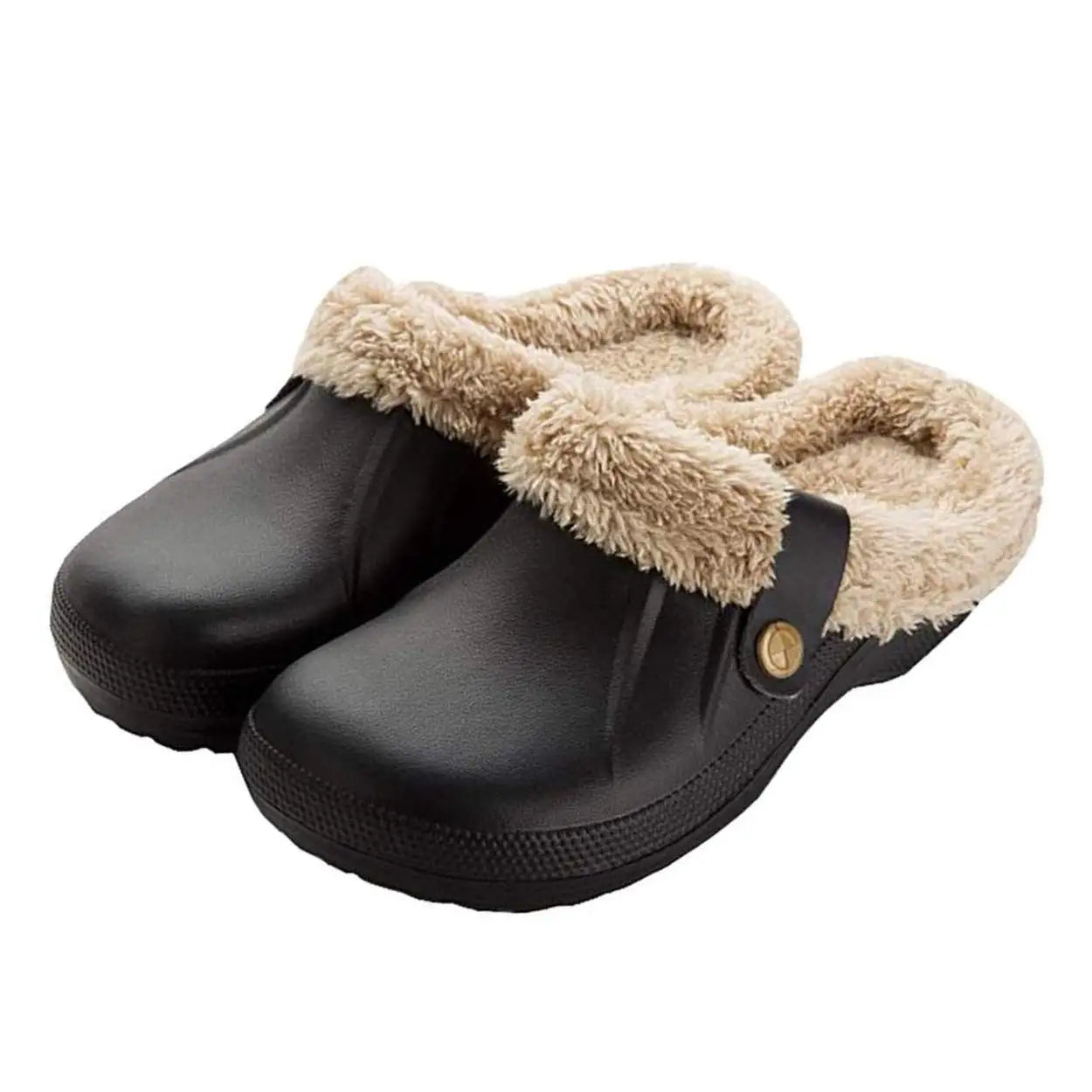 Faux Fur Non-Slip Clogs – Warm & Comfortable Indoor/Outdoor Footwear