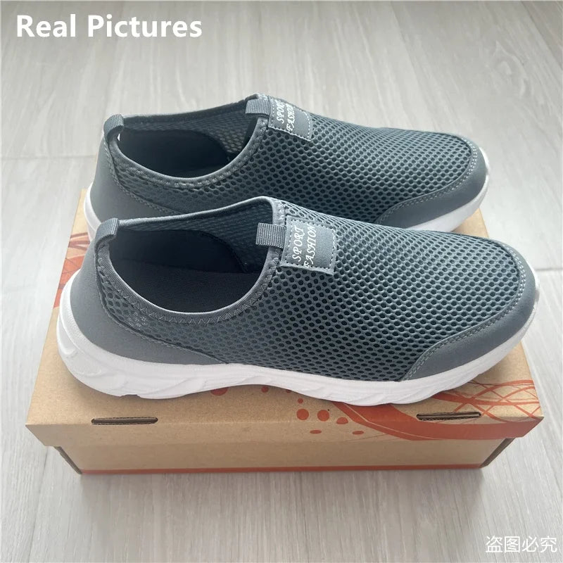 Men’s Breathable Mesh Slip-On Running Shoes