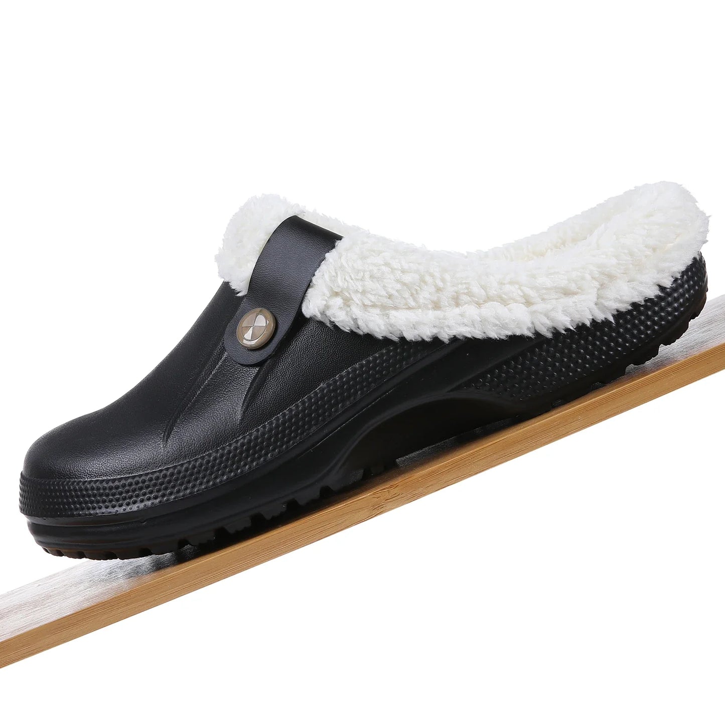 Faux Fur Non-Slip Clogs – Warm & Comfortable Indoor/Outdoor Footwear
