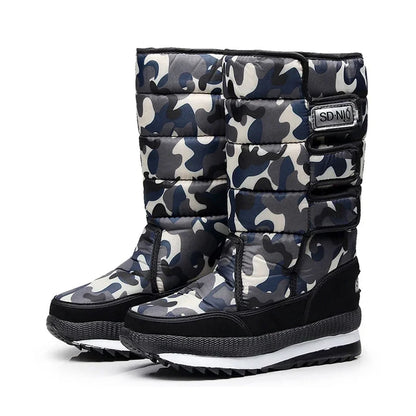 Women’s Winter Snow Boots – Thick Plush Warm Fur Mid-Calf Boots