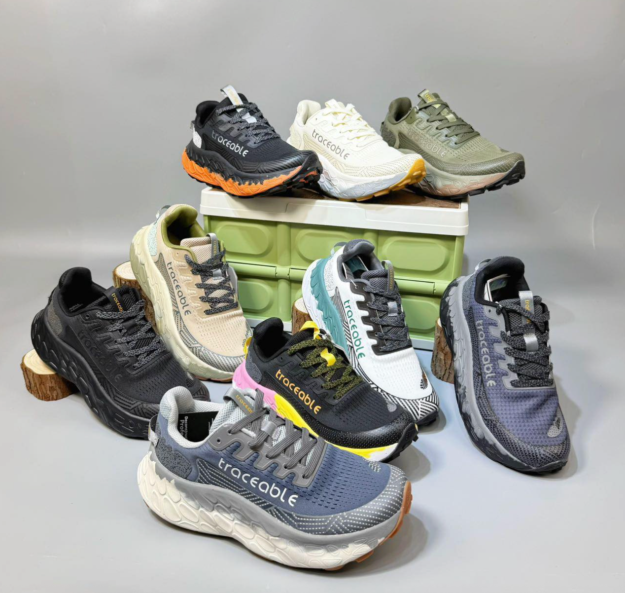 Shock-Absorbing Breathable Carbon Plate Trainers