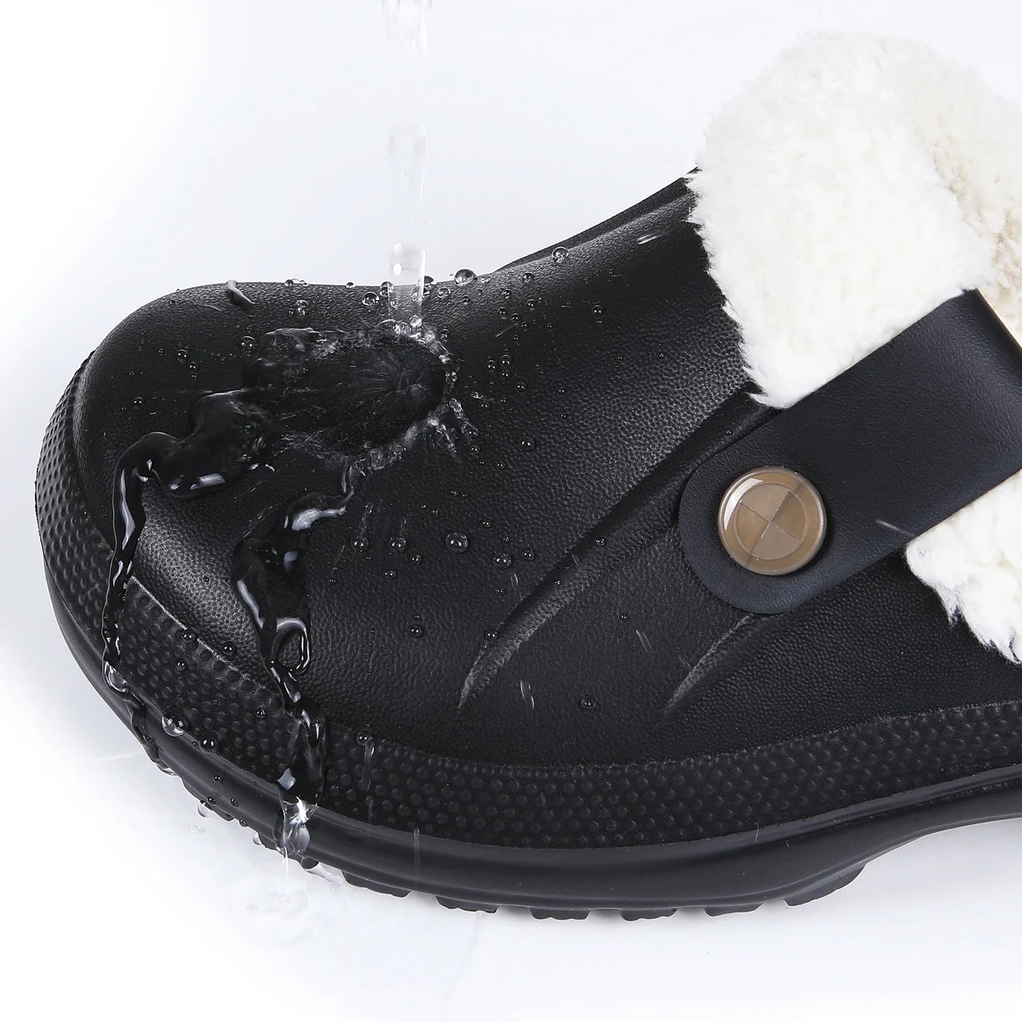 Faux Fur Non-Slip Clogs – Warm & Comfortable Indoor/Outdoor Footwear