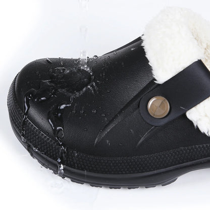 Faux Fur Non-Slip Clogs – Warm & Comfortable Indoor/Outdoor Footwear
