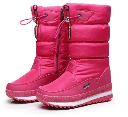 Women’s Winter Snow Boots – Thick Plush Warm Fur Mid-Calf Boots