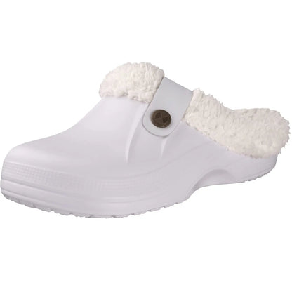 Faux Fur Non-Slip Clogs – Warm & Comfortable Indoor/Outdoor Footwear