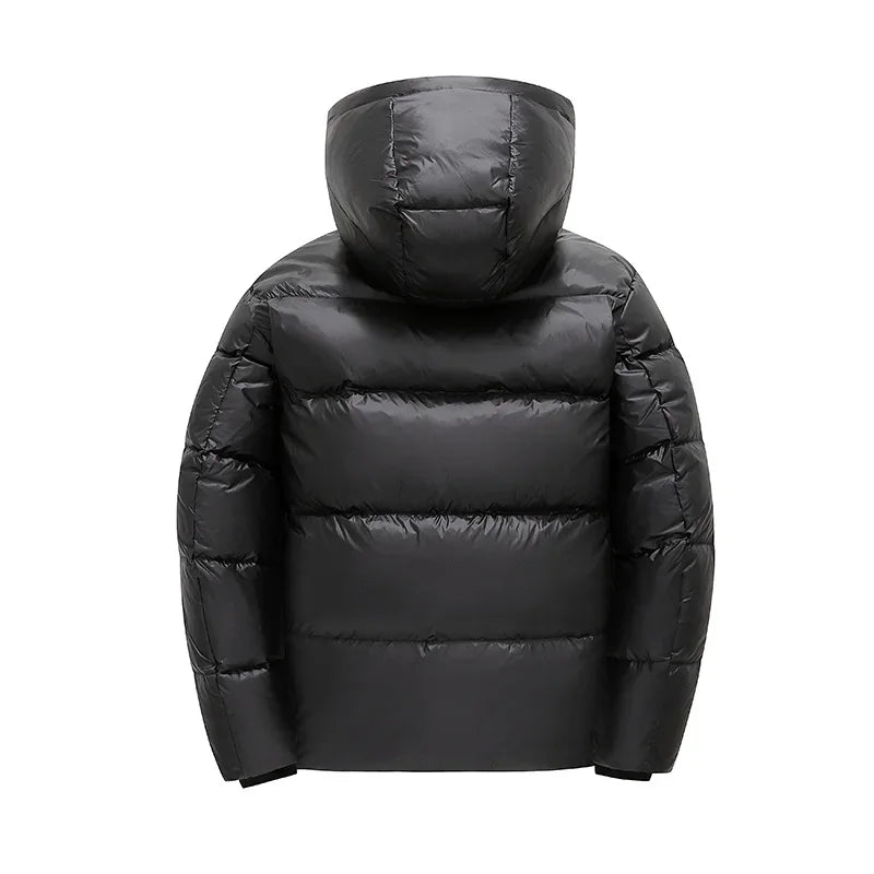 Men’s Winter Hooded Puffer Jacket – Thick Warm Casual Parka