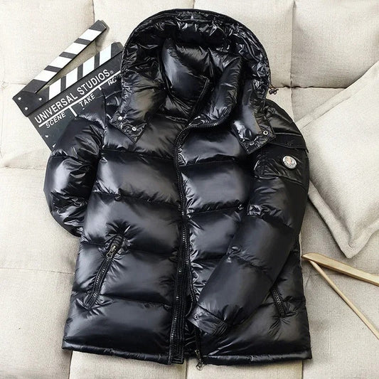 Short Down Jacket with Hood for Men