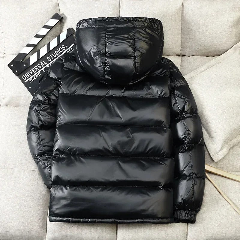 Short Down Jacket with Hood for Men
