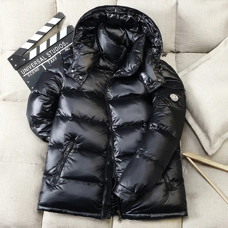 Short Down Jacket with Hood for Men