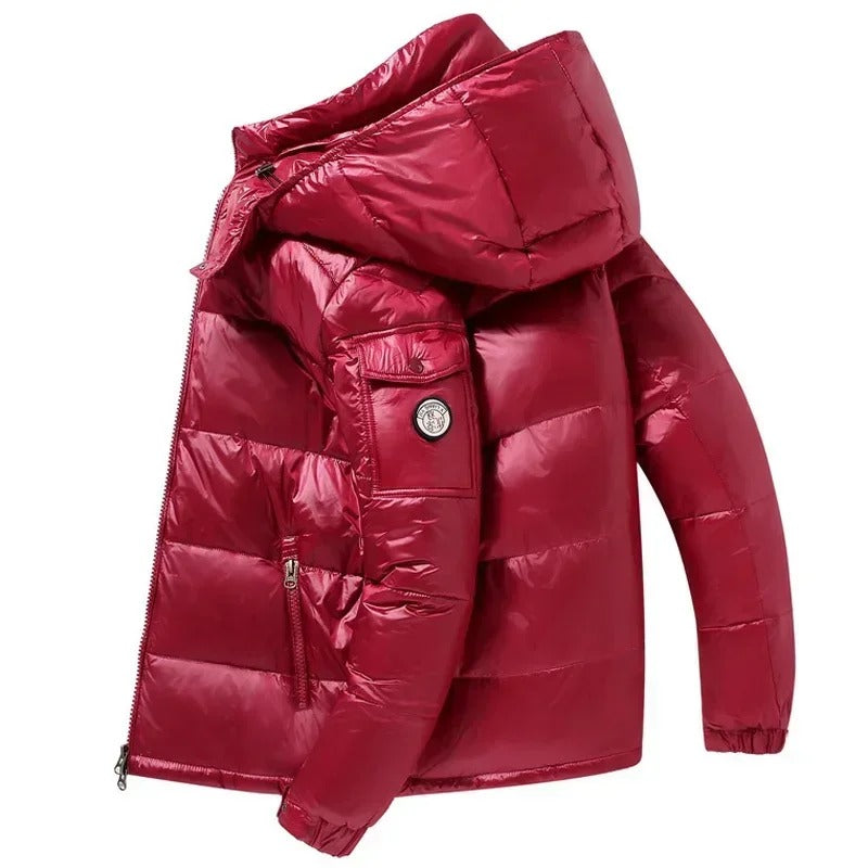 Short Down Jacket with Hood for Men