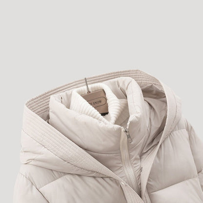 Women's Lined Jacket with Tie Belt | Short Outerwear with Hood